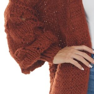 Cozy Women's Sweater in Rust